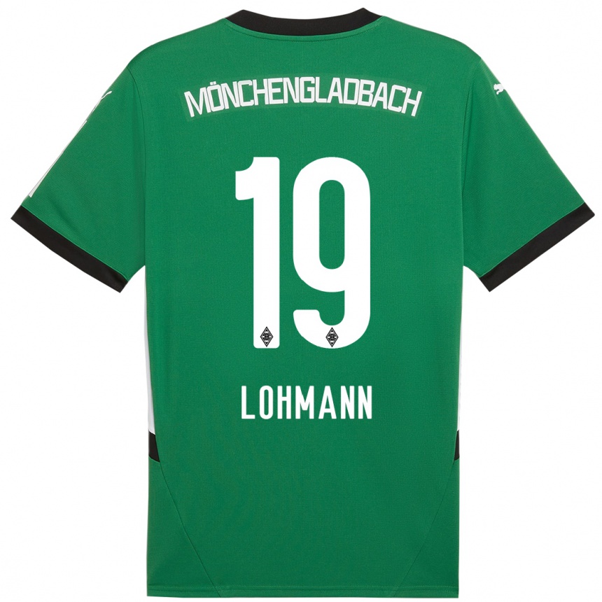 Vaikiškas Mona Lohmann #19 Žalia Balta Išvykos Marškinėliai 2024/25 T-Shirt