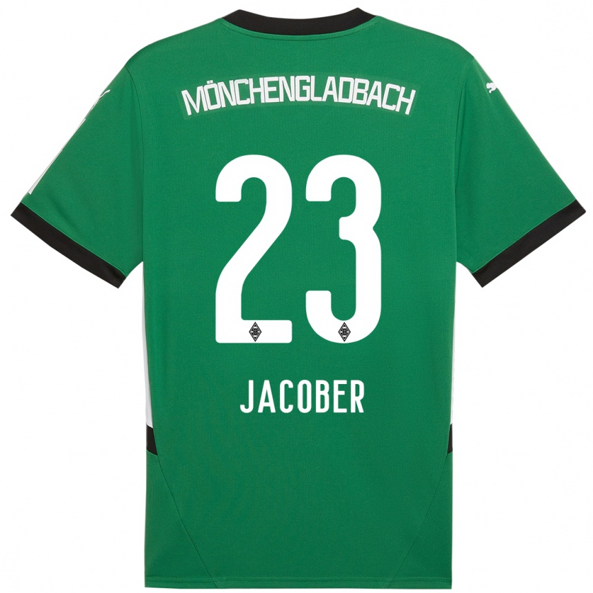 Vaikiškas Magdalena Jacober #23 Žalia Balta Išvykos Marškinėliai 2024/25 T-Shirt