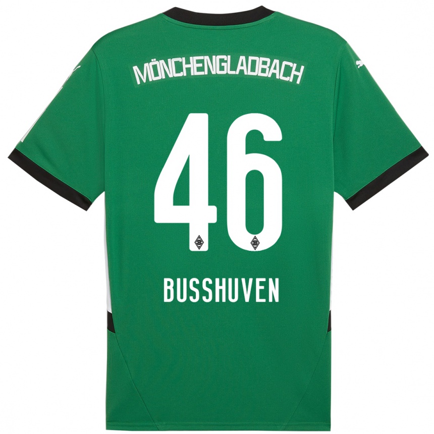 Vaikiškas Alina Busshuven #46 Žalia Balta Išvykos Marškinėliai 2024/25 T-Shirt