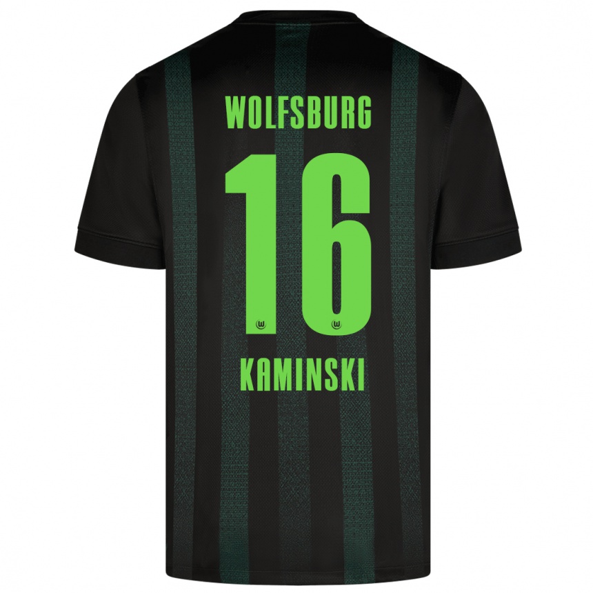 Vaikiškas Jakub Kaminski #16 Tamsiai Žalia Išvykos Marškinėliai 2024/25 T-Shirt