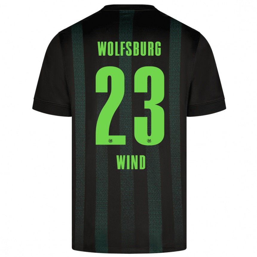 Vaikiškas Jonas Wind #23 Tamsiai Žalia Išvykos Marškinėliai 2024/25 T-Shirt