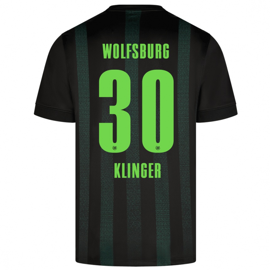 Vaikiškas Niklas Klinger #30 Tamsiai Žalia Išvykos Marškinėliai 2024/25 T-Shirt