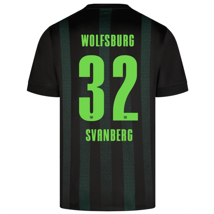 Vaikiškas Mattias Svanberg #32 Tamsiai Žalia Išvykos Marškinėliai 2024/25 T-Shirt