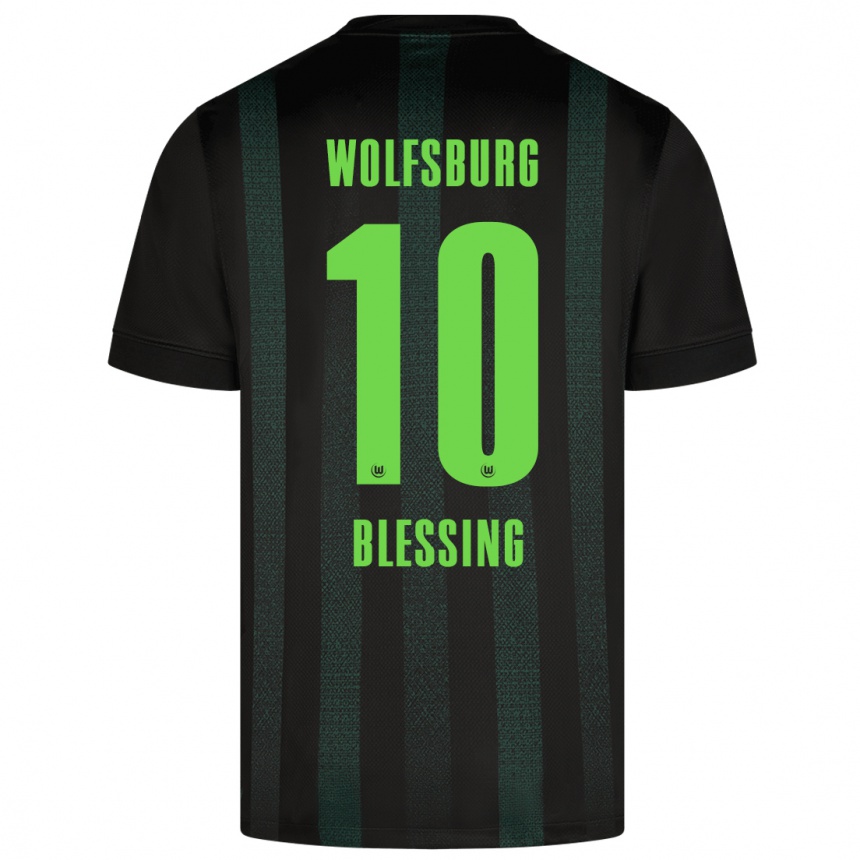 Vaikiškas Èlisée Blessing #10 Tamsiai Žalia Išvykos Marškinėliai 2024/25 T-Shirt