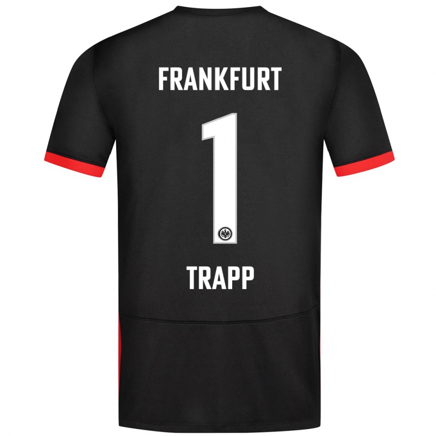 Vaikiškas Kevin Trapp #1 Juoda Išvykos Marškinėliai 2024/25 T-Shirt