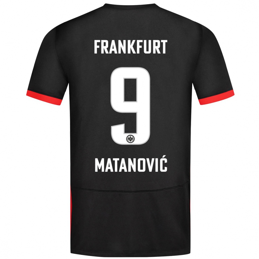 Vaikiškas Igor Matanovic #9 Juoda Išvykos Marškinėliai 2024/25 T-Shirt