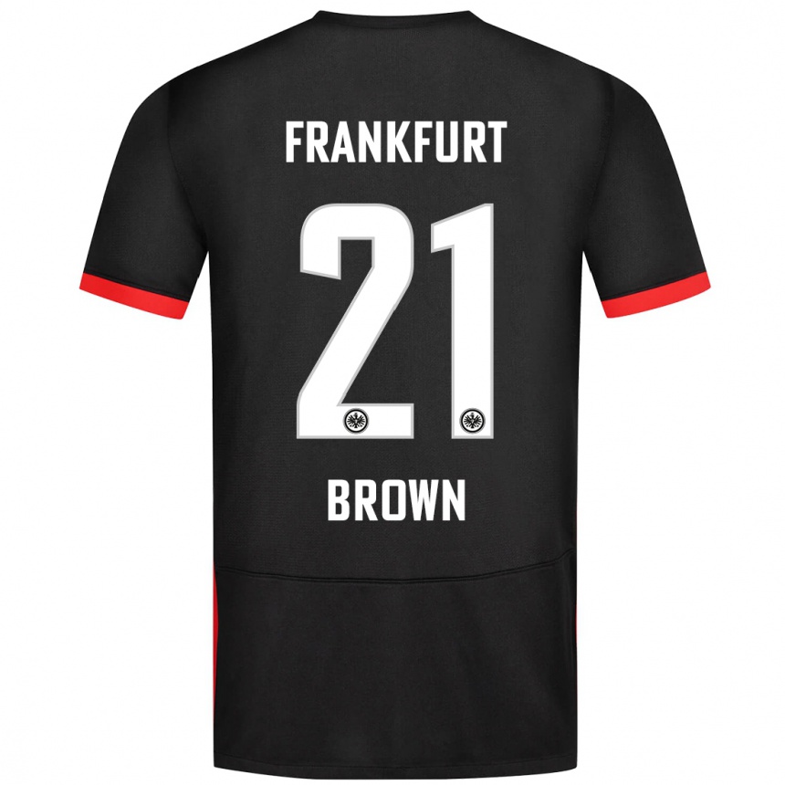 Vaikiškas Nathaniel Brown #21 Juoda Išvykos Marškinėliai 2024/25 T-Shirt