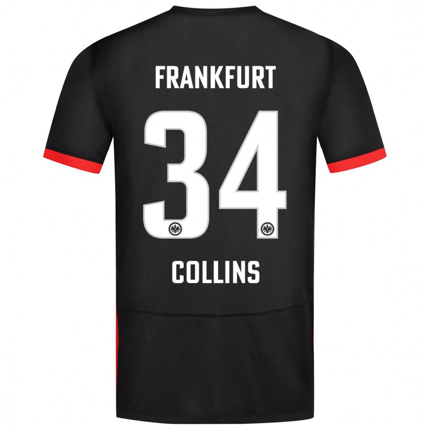 Vaikiškas Nnamdi Collins #34 Juoda Išvykos Marškinėliai 2024/25 T-Shirt