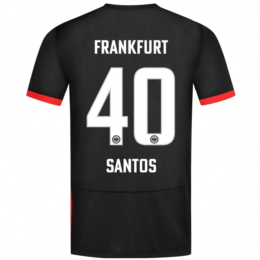 Vaikiškas Kauã Santos #40 Juoda Išvykos Marškinėliai 2024/25 T-Shirt