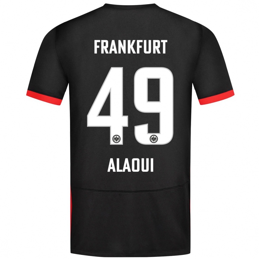 Vaikiškas Anas Alaoui #49 Juoda Išvykos Marškinėliai 2024/25 T-Shirt