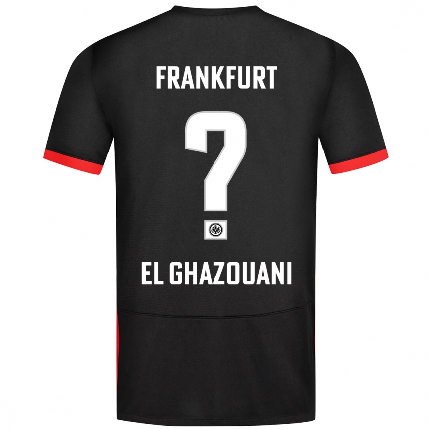 Vaikiškas Mohamed El Ghazouani #0 Juoda Išvykos Marškinėliai 2024/25 T-Shirt