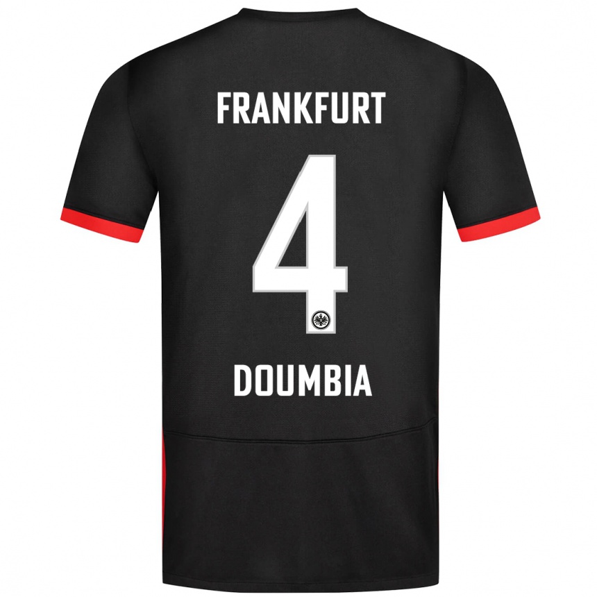 Vaikiškas Fousseny Doumbia #4 Juoda Išvykos Marškinėliai 2024/25 T-Shirt