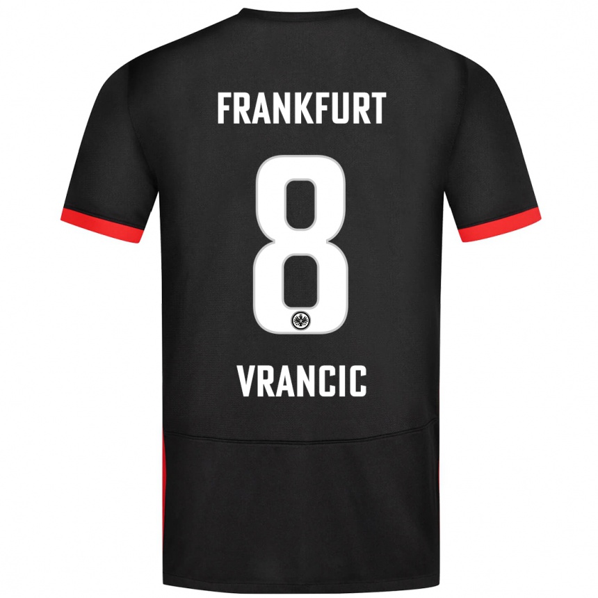 Vaikiškas Mario Vrancic #8 Juoda Išvykos Marškinėliai 2024/25 T-Shirt