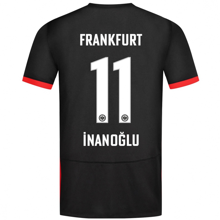 Vaikiškas Kaan İnanoğlu #11 Juoda Išvykos Marškinėliai 2024/25 T-Shirt