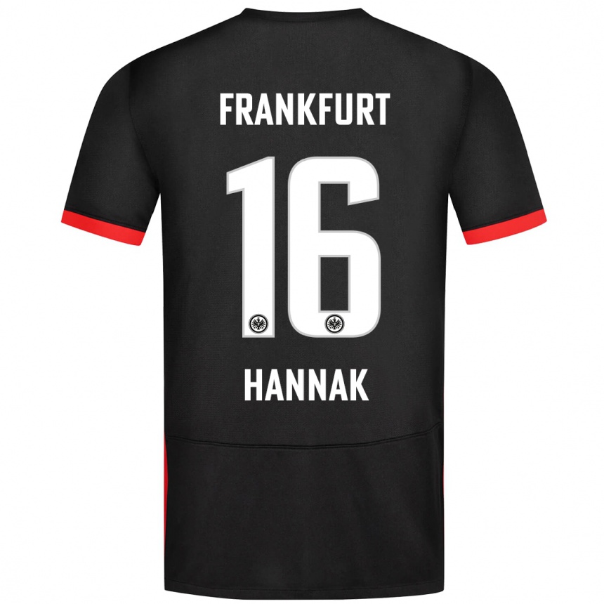 Vaikiškas Tim Hannak #16 Juoda Išvykos Marškinėliai 2024/25 T-Shirt