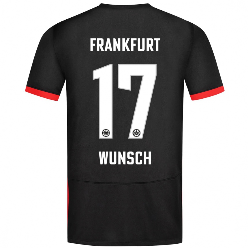 Vaikiškas Paul Wünsch #17 Juoda Išvykos Marškinėliai 2024/25 T-Shirt