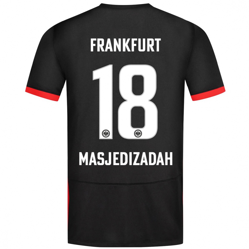 Vaikiškas Abolfazl Masjedizadah #18 Juoda Išvykos Marškinėliai 2024/25 T-Shirt