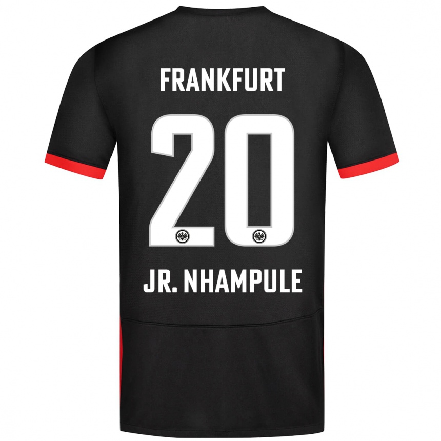 Vaikiškas Antonio Junior Nhampule #20 Juoda Išvykos Marškinėliai 2024/25 T-Shirt