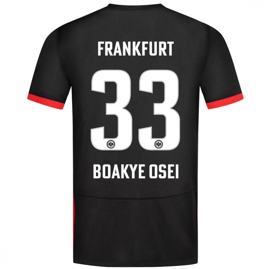 Vaikiškas Derek Boakye-Osei #33 Juoda Išvykos Marškinėliai 2024/25 T-Shirt