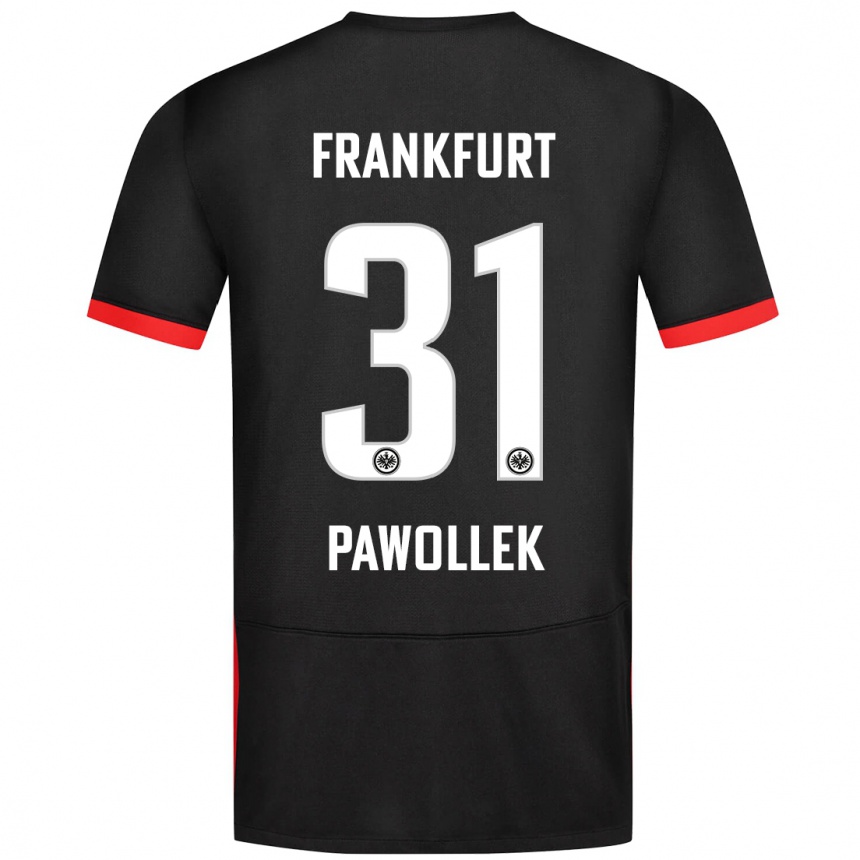 Vaikiškas Tanja Pawollek #31 Juoda Išvykos Marškinėliai 2024/25 T-Shirt