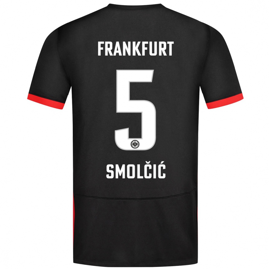 Vaikiškas Hrvoje Smolcic #5 Juoda Išvykos Marškinėliai 2024/25 T-Shirt