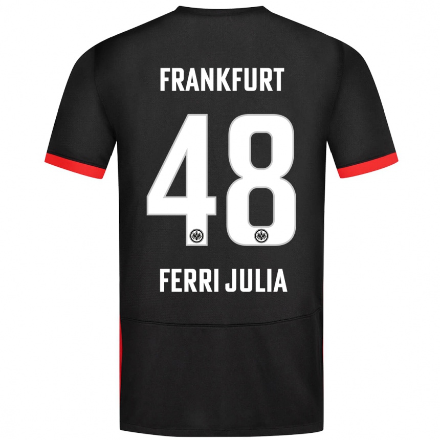 Vaikiškas Nacho Ferri #48 Juoda Išvykos Marškinėliai 2024/25 T-Shirt