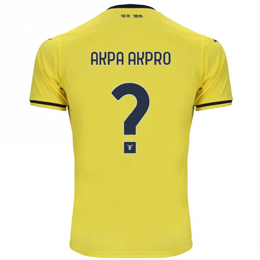 Vaikiškas Jean-Daniel Akpa Akpro #0 Geltona Išvykos Marškinėliai 2024/25 T-Shirt