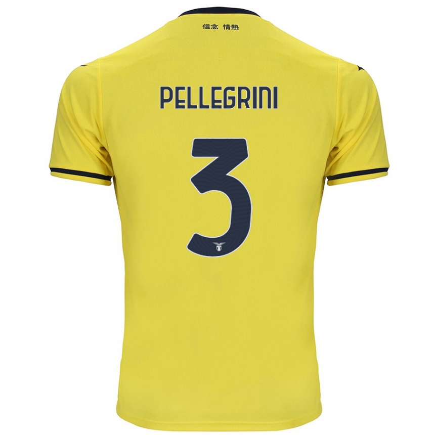 Vaikiškas Luca Pellegrini #3 Geltona Išvykos Marškinėliai 2024/25 T-Shirt