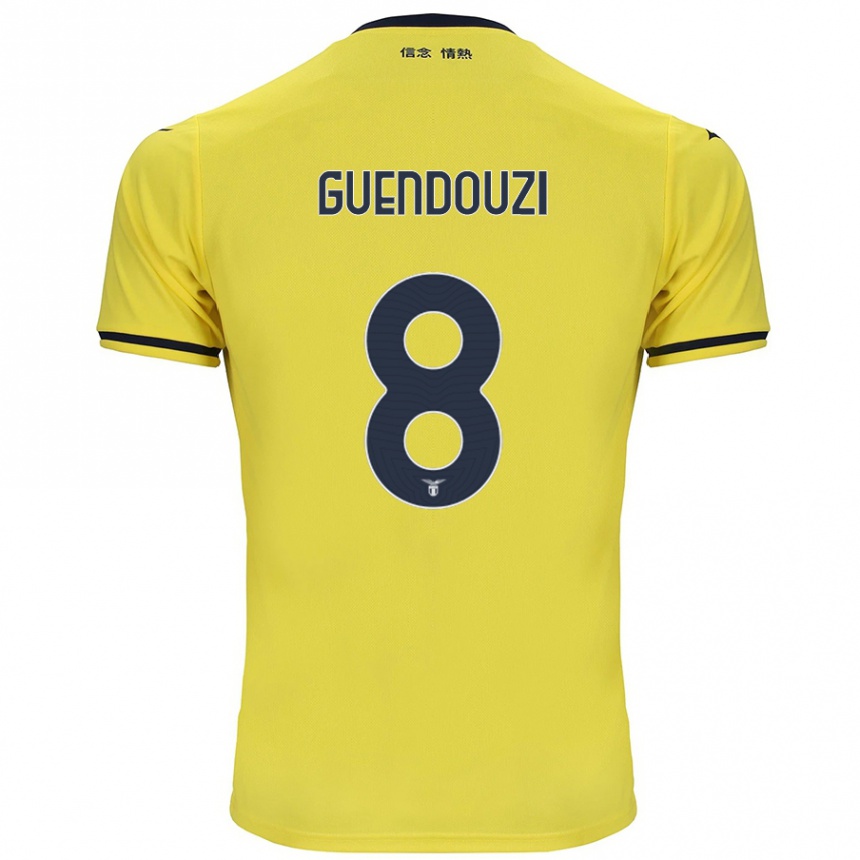 Vaikiškas Matteo Guendouzi #8 Geltona Išvykos Marškinėliai 2024/25 T-Shirt