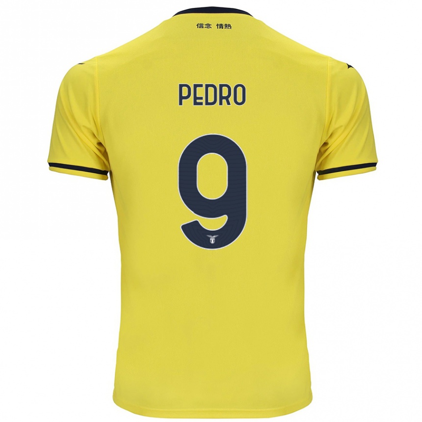 Vaikiškas Pedro #9 Geltona Išvykos Marškinėliai 2024/25 T-Shirt