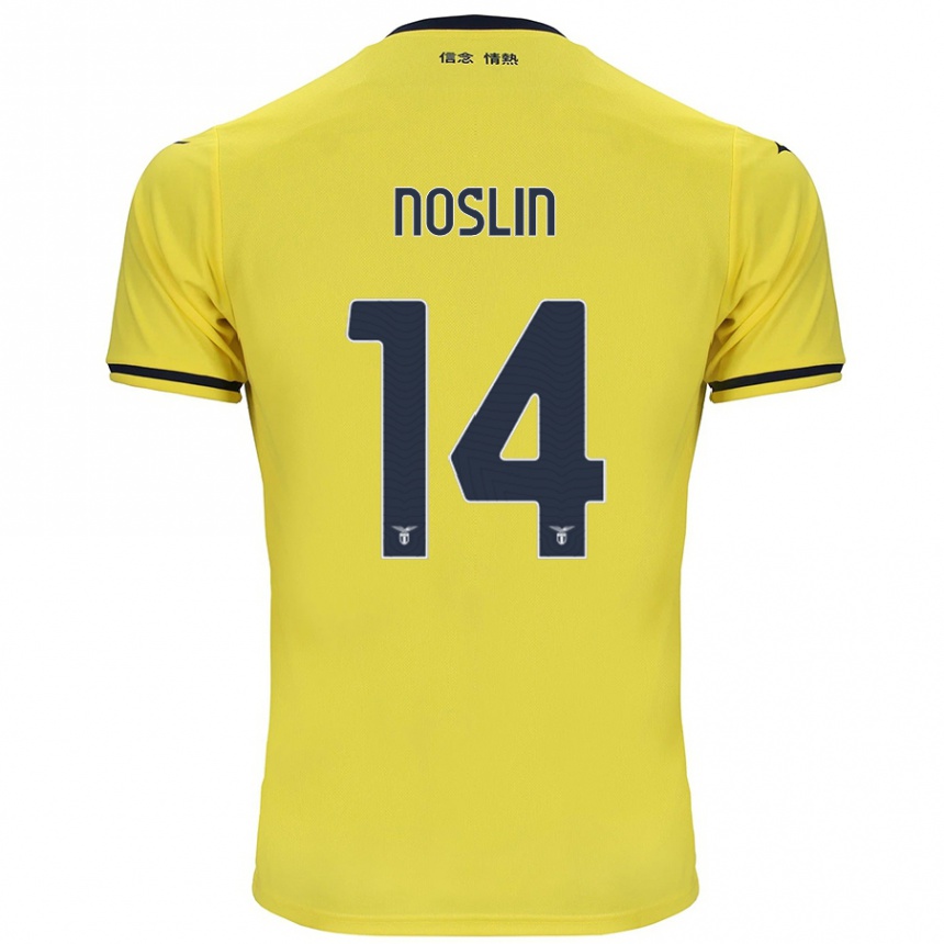 Vaikiškas Tijjani Noslin #14 Geltona Išvykos Marškinėliai 2024/25 T-Shirt