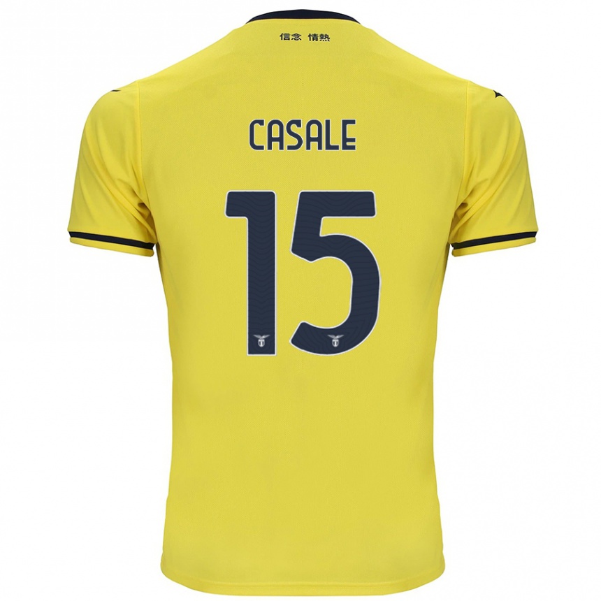 Vaikiškas Nicolò Casale #15 Geltona Išvykos Marškinėliai 2024/25 T-Shirt