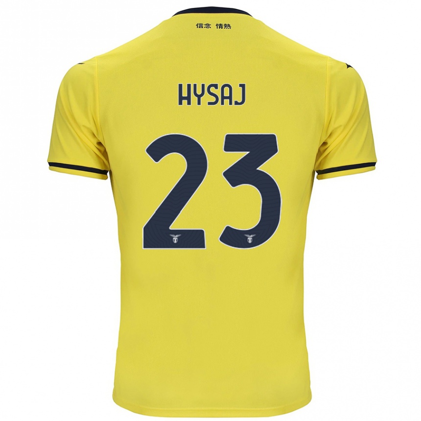 Vaikiškas Elseid Hysaj #23 Geltona Išvykos Marškinėliai 2024/25 T-Shirt