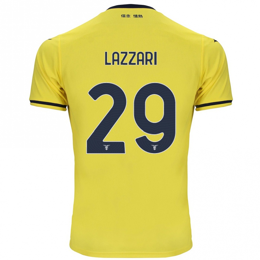 Vaikiškas Manuel Lazzari #29 Geltona Išvykos Marškinėliai 2024/25 T-Shirt