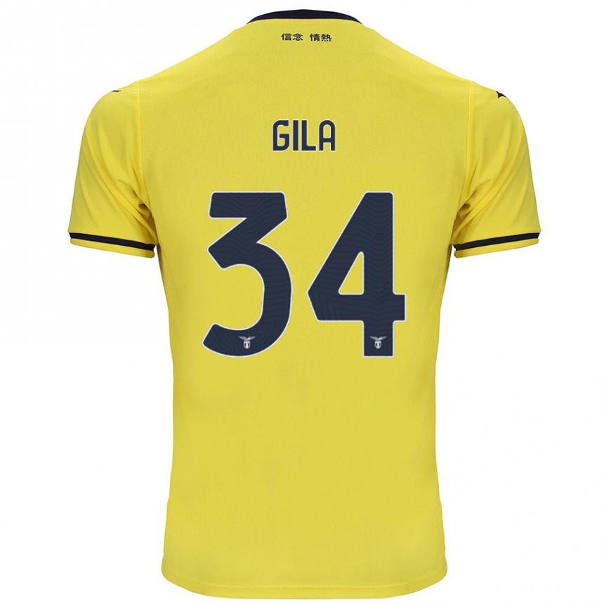 Vaikiškas Mario Gila #34 Geltona Išvykos Marškinėliai 2024/25 T-Shirt