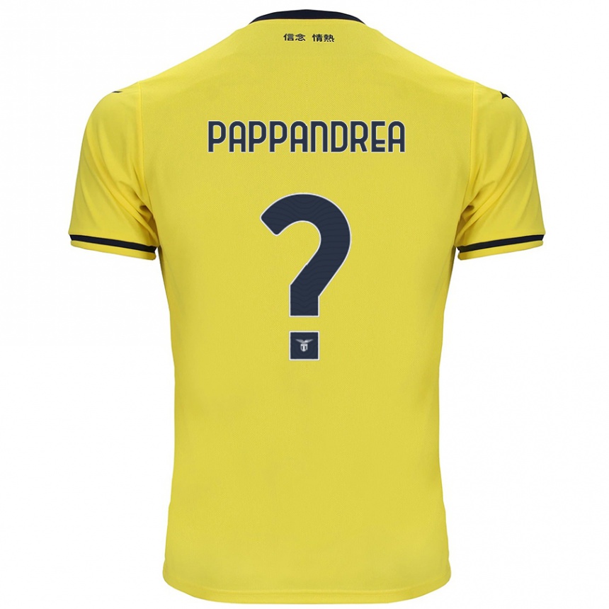 Vaikiškas Filippo Pappandrea #0 Geltona Išvykos Marškinėliai 2024/25 T-Shirt