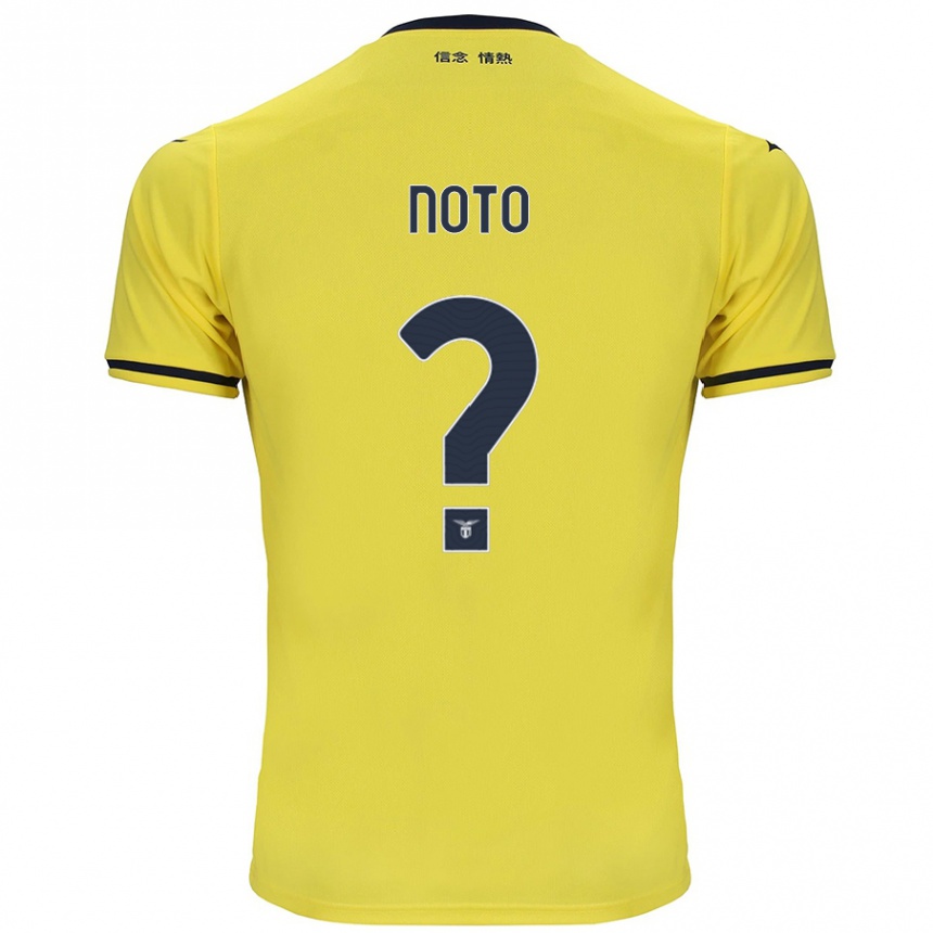 Vaikiškas Pierpaolo Noto #0 Geltona Išvykos Marškinėliai 2024/25 T-Shirt