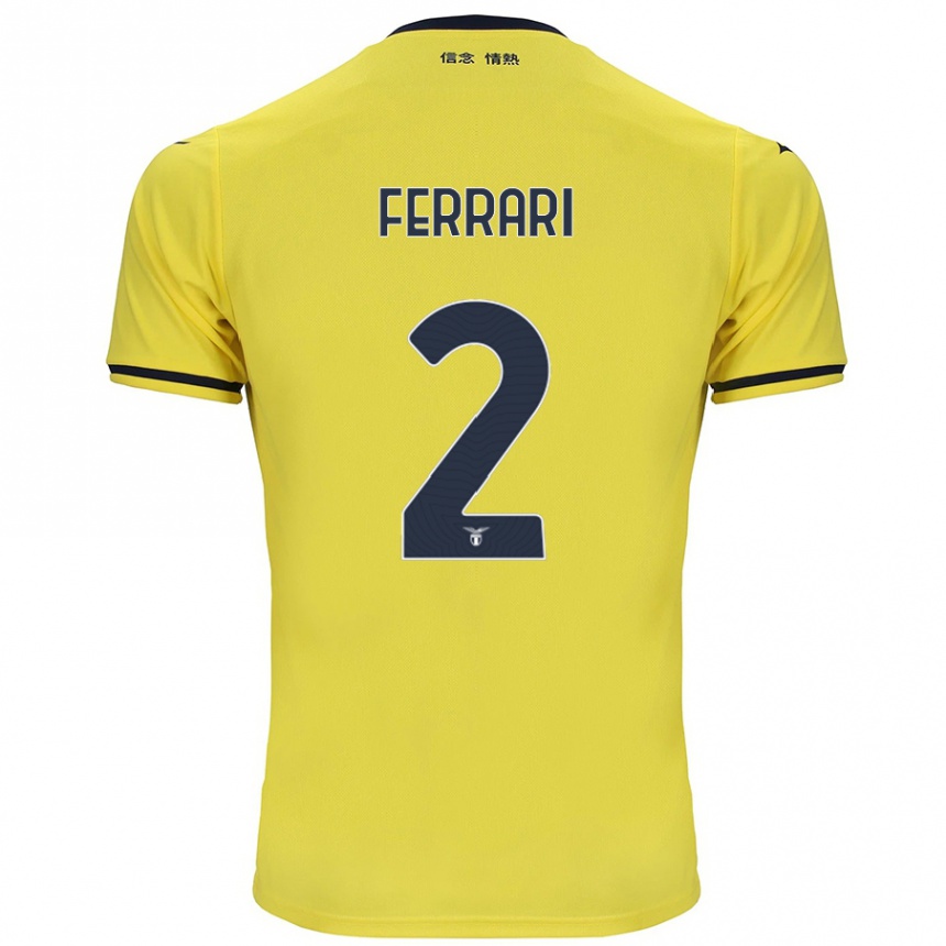 Vaikiškas Lorenzo Ferrari #2 Geltona Išvykos Marškinėliai 2024/25 T-Shirt