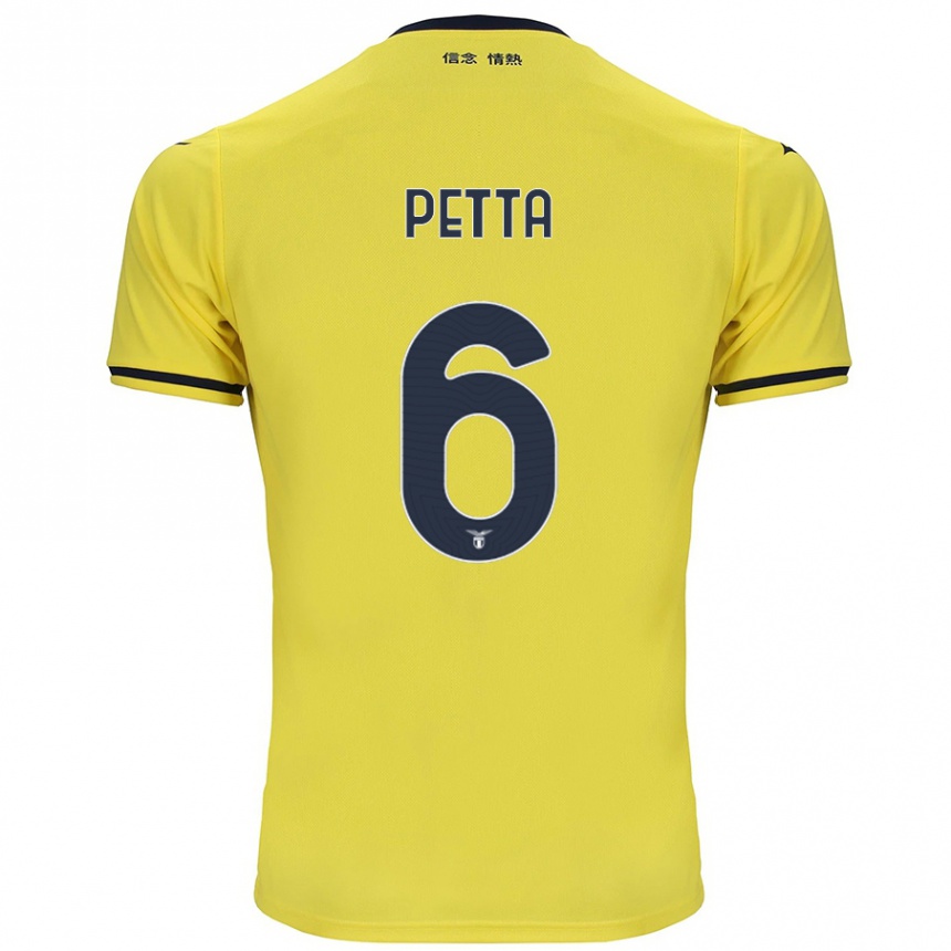 Vaikiškas Andrea Petta #6 Geltona Išvykos Marškinėliai 2024/25 T-Shirt