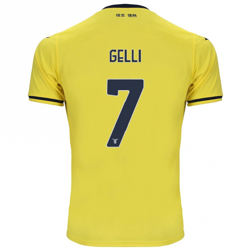 Vaikiškas Valerio Gelli #7 Geltona Išvykos Marškinėliai 2024/25 T-Shirt