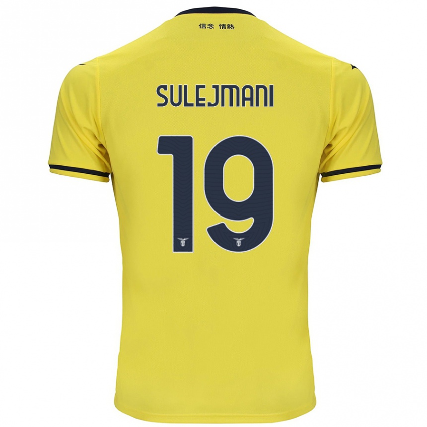 Vaikiškas Flavio Sulejmani #19 Geltona Išvykos Marškinėliai 2024/25 T-Shirt