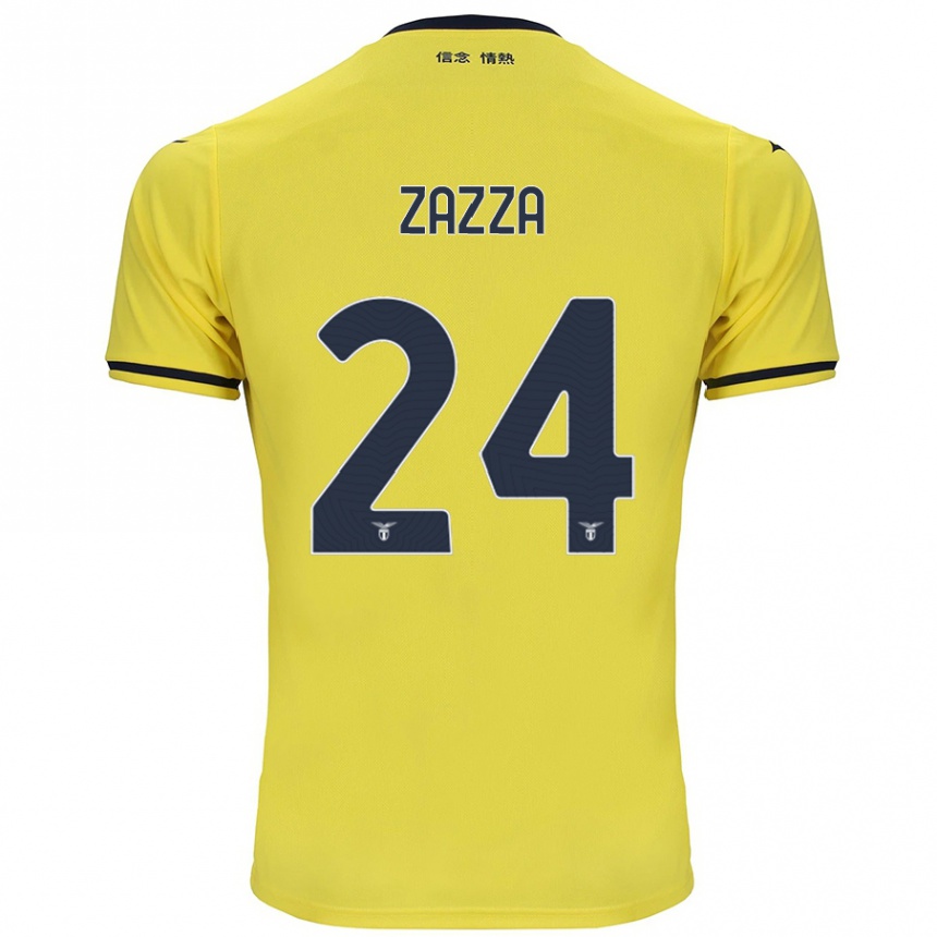 Vaikiškas Matteo Zazza #24 Geltona Išvykos Marškinėliai 2024/25 T-Shirt