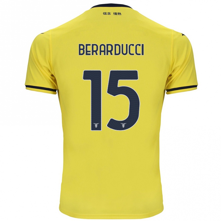 Vaikiškas Martina Berarducci #15 Geltona Išvykos Marškinėliai 2024/25 T-Shirt