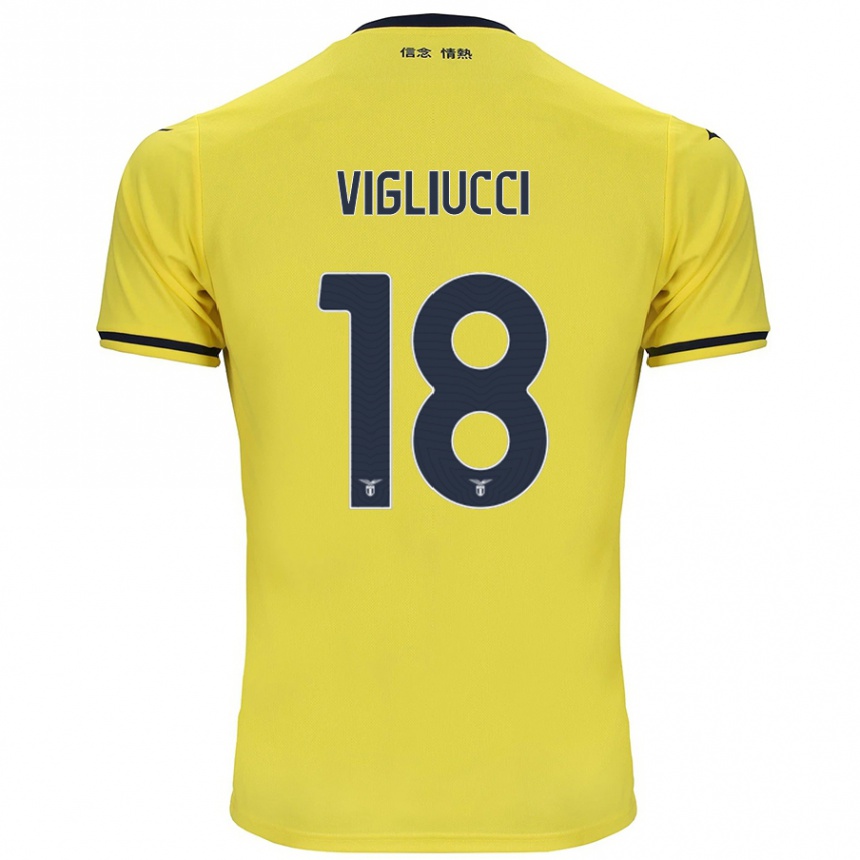 Vaikiškas Chiara Vigliucci #18 Geltona Išvykos Marškinėliai 2024/25 T-Shirt