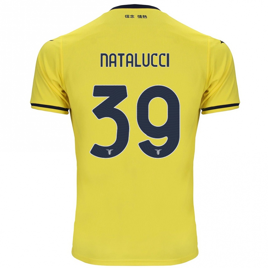 Vaikiškas Serena Natalucci #39 Geltona Išvykos Marškinėliai 2024/25 T-Shirt