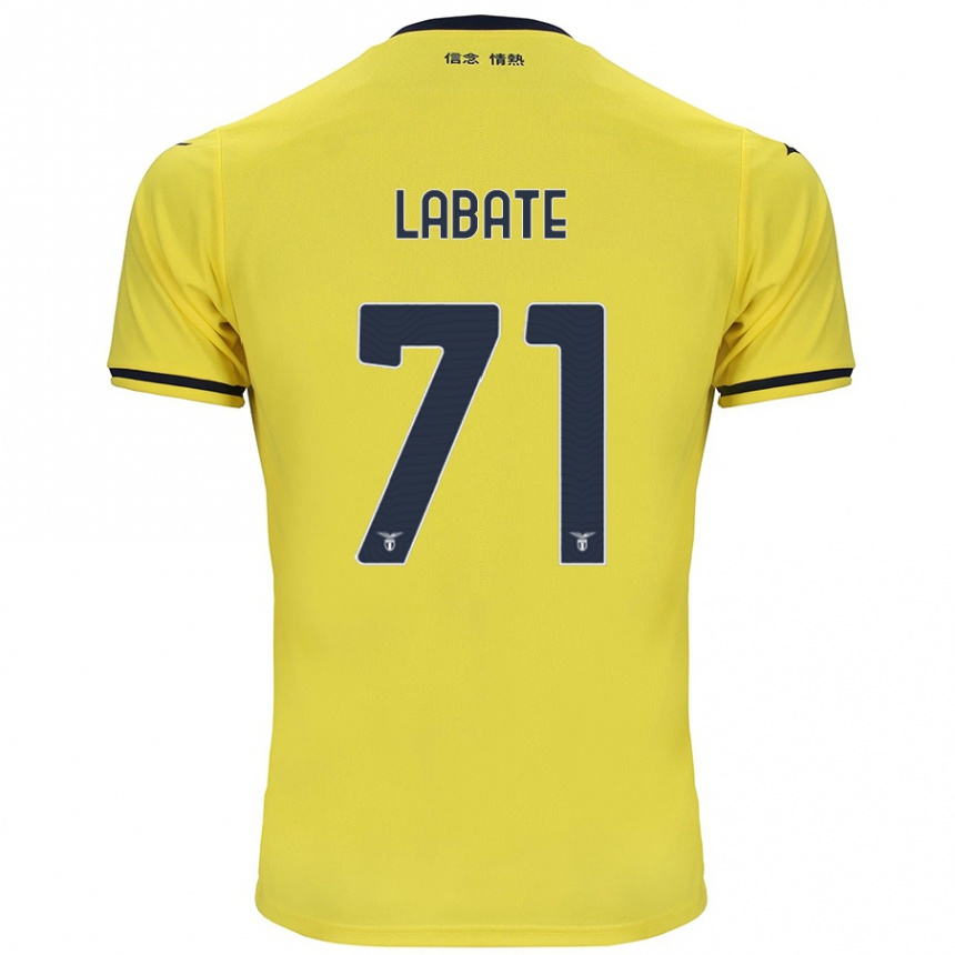 Vaikiškas Camilla Labate #71 Geltona Išvykos Marškinėliai 2024/25 T-Shirt