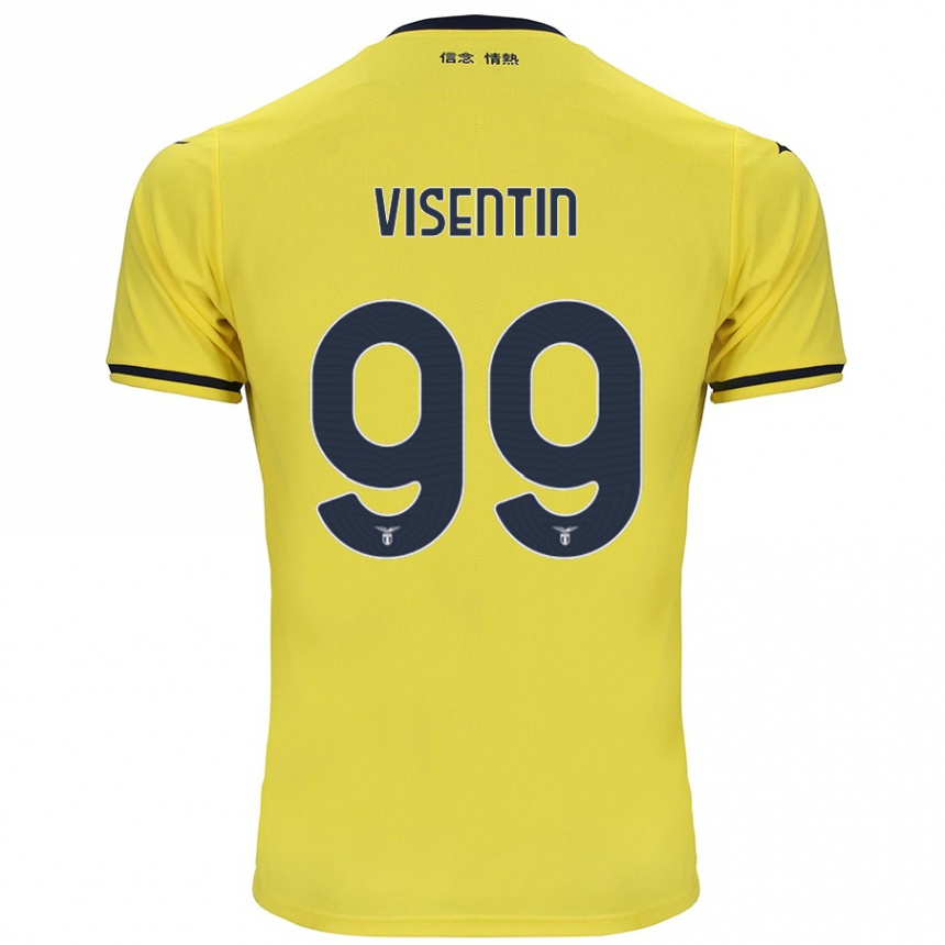 Vaikiškas Noemi Visentin #99 Geltona Išvykos Marškinėliai 2024/25 T-Shirt