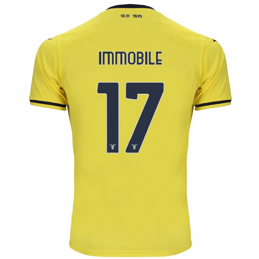 Vaikiškas Ciro Immobile #17 Geltona Išvykos Marškinėliai 2024/25 T-Shirt