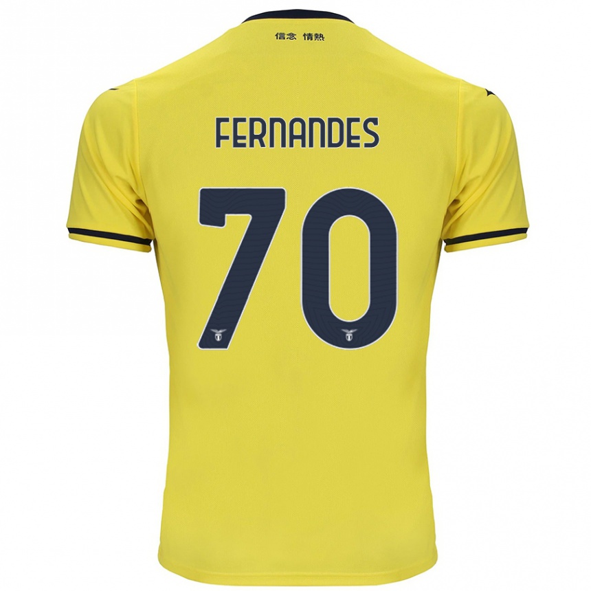 Vaikiškas Saná Fernandes #70 Geltona Išvykos Marškinėliai 2024/25 T-Shirt