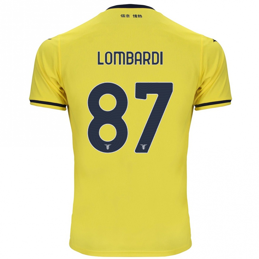 Vaikiškas Cristiano Lombardi #87 Geltona Išvykos Marškinėliai 2024/25 T-Shirt